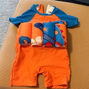 Kids Swim Set with Floaties - Orange and Blue